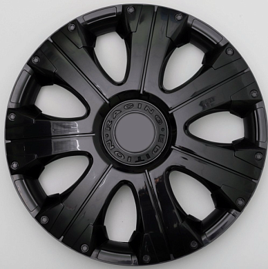 Колпак декоративный автомобильный Расинг черный глянец 15" (4 шт) Star S15296