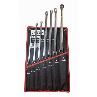 Набор накидных ключей 8-24 мм EXTRA LONG 7 пр, CrV H-D HD-03848