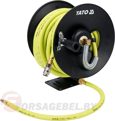 Шланг пневматический на катушке 9.5х15 мм, 15 м Yato YT-24241