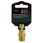 Пневматический быстроразъем "папа"-наруж. резьба 1/4", в пластиковом держателе RockForce RF-SE2-2PM