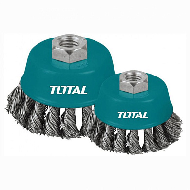 Щетка проволочная чашечная, витая 100 мм TOTAL TAC32041