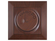 Выключатель поворотный, диммер, скрытый, винт. зажим, 600Вт, орех, DARIA, 220VAC, 60 - 600VA, 50 Hz, IP20, Mutlusan 21204400257