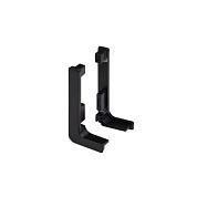 Комплект заглушек металлич. к профилю Gola, L-образных (левая+правая) черный 3 AKS 67684