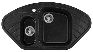 Мойка кухонная из мраморной крошки, черный, E02-22 Gerhans