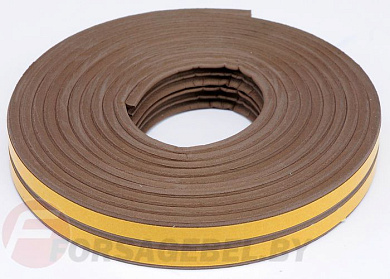Уплотнитель для окон и дверей тип Е 9х4мм/6м коричневый Vorel 76760