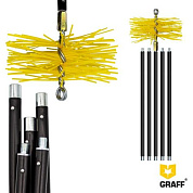 Набор для чистки дымохода (нейлоновая щетина) 5x140, 200 мм GRAFF 110250