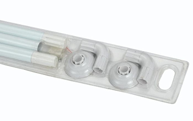 Карниз в ванную для шторки, универсальный, сталь, белый Savol S-09090W