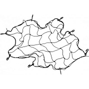 Сетка для закрепления багажа 90х90 см. 8 крючков Vorel 82261