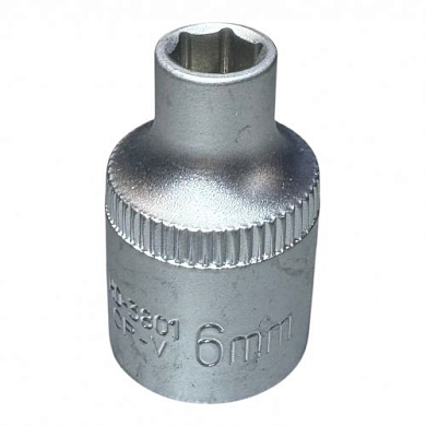 Головка торцевая 3/8" 6-гр 6 мм L28 мм CrV H-D HD-3801