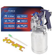 Краскораспылитель 3-4бар, с нижним металлическим бачком 1000 мл, сопло 1.8 мм YATAFORCE YF-S-770S