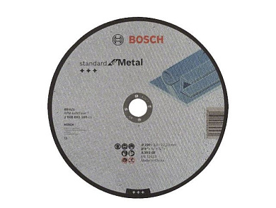 Круг отрезной 230х3.0x22.23 мм для металла Standard Metal BOSCH 2608603168