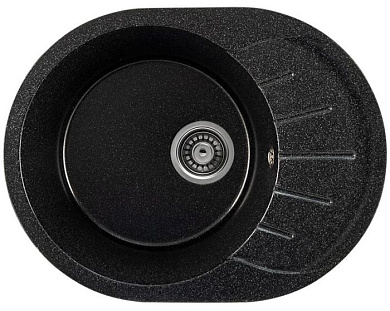 Мойка кухонная из мраморной крошки, черный, A03-22 Gerhans