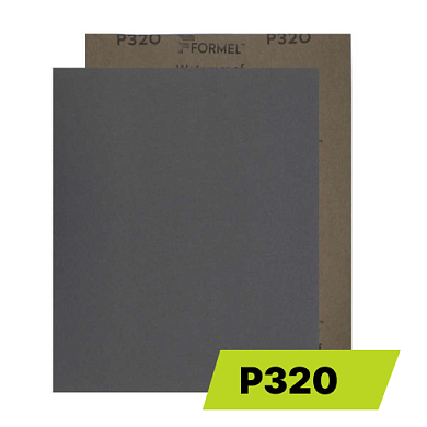 Водостойкая бумага WATERPROOF 230*280 мм, латексная пропитка 30%, зерно Р320 FORMEL 85957320320