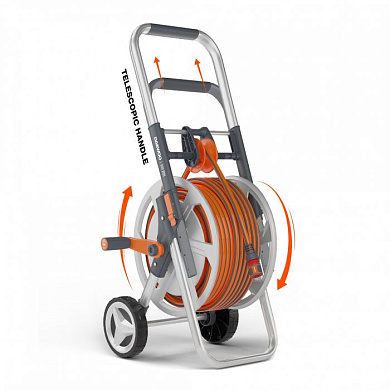 Тележка металлическая со шлангом 20м и набором для полива Daewoo Power DWR 2121