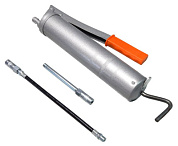 Шприц ручной для нагнетания густой смазки 400 мл, в комплекте с жестким и гибким наконечниками RockForce RF-KCG-451