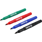 Маркеры технические, 4 шт, черный, зеленый, красный, синий Yato YT-69304