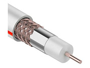 Кабель SAT 50 M, Cu/Al/Cu, 64 %, 75 Ом, бухта 100 м, белый, для спутникового телевидения PROCONNECT 01-2401-6