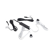 Выключатель бесконтактный на движение (PIR), двойной, врезной/накладной, 60W, черный AKS 108208