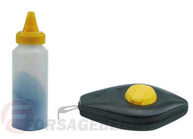 Отвес малярный со шнуром 15м c cиней краской 115 гр. Vorel 17505