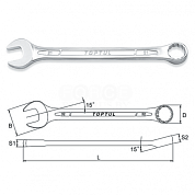 Ключ комбинированный Toptul серия AAEB