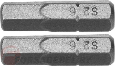 Бита HEX H6x25 мм., 1/4'', 2 шт. AISI S2 Yato YT-77923