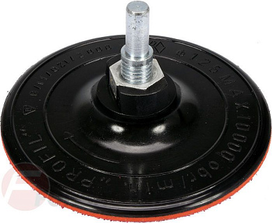 Насадка резиновая шлифовальная 125 мм М14 с липучкой + адаптер Vorel 08501