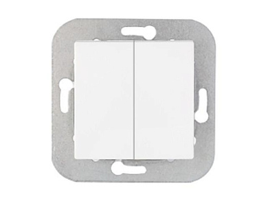 Выключатель 2 клав., cкрытый, 10А, белый, Уют, Bylectrica С510-551