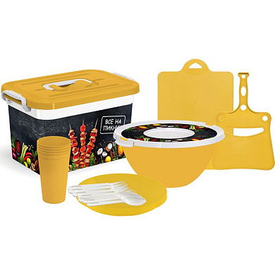 Набор для пикника на 4 персоны «Все на пикник» (контейнер 10 л., 20 Полимербыт 4382911