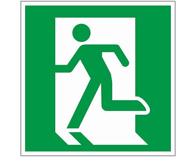 Знак "Выход здесь" (левосторонний) 200х200мм EKF PROxima an-5-01