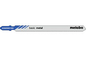 Пилки T318A по металлу для лобзиков, 5 шт, METABO 623629000