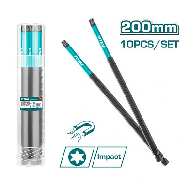 Бита ударная Torx T25 200 мм 10 шт TOTAL TACIM16T2583
