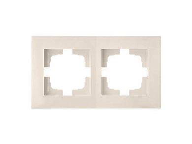 Рамка 2-местная бежевая, Стиль новый, Bylectrica ЮЛИГ.735212.552беж