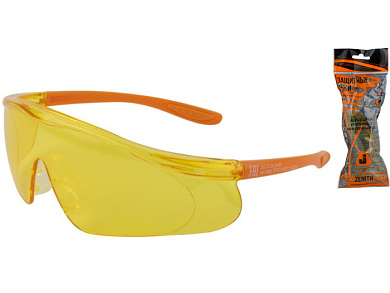 Очки открытые Zenith янтарные JETA SAFETY JSG-7912A