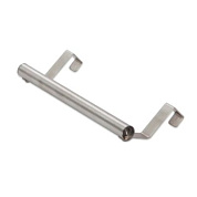 Кронштейн-релинг L-200мм с крючками на фасад, инокс AKS 55209