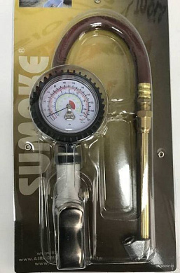 Насадка для подкачки шин 22 атм. с манометром Sumake SA-6605