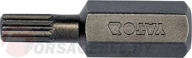 Бита Spline M5x30 мм, 1/4'', 10 шт. AISI S2 Yato YT-78190