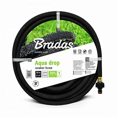 Шланг сочащийся с фитингами AQUA-DROP 1/2'' 30 м. Bradas WAD1/2030