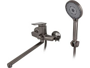 Смеситель для ванны Lt D35, серия Lily антрацит, на стену, длинный поворотный L-излив A-five A5-1433