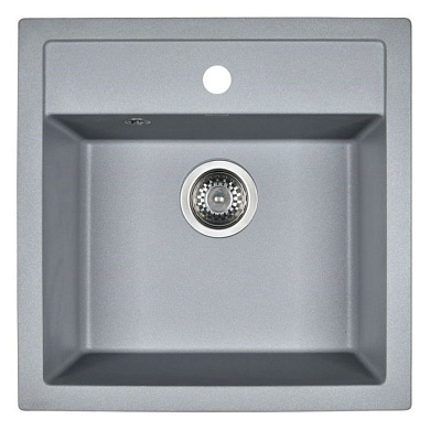 Мойка кухонная из мраморной крошки, gray, Wisent W510-29