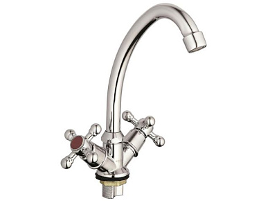 Смеситель для кухни вентильный, тип I, серия 490, поворотный J-излив ECONOCE EC0491-1