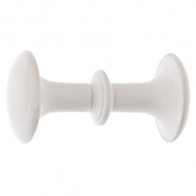 Ручка-кнопка РК1 пласт, белая, 5 шт, (Металлист) Россия 91587