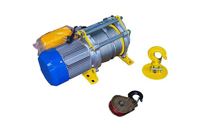 Лебедка электрическая 300/600кг 60/30м с канатом 220В 24м/мин алюминиевый корпус KCD (TSA) TOR 1034615