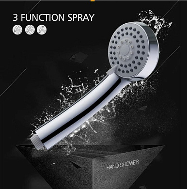 Душевая лейка 3 режима, "ручной душ", пластик, хром Ledeme L09