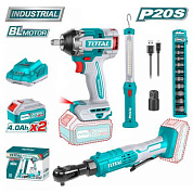 Набор аккумуляторных инструментов TOTAL TOSLI240461