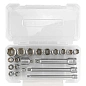 Набор торцевых головок 3/8' 20 пр. 6-гр. 6-22 мм в пласт.кейсе RockForce RF-3202-5