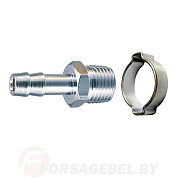 Переходник, наруж. резьба 1/4"-"елочка" 8 мм, с обжимным кольцом FUBAG 180261 B