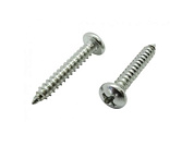 Шуруп с полусферической головкой белый цинк, острый, DIN 7981 Starfix