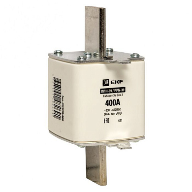 Плавкая вставка ППН-39 630/400А габарит 3 EKF fus-39/630/400