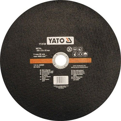 Круг отрезной по металлу 350х3,5х32 мм Yato YT-6136