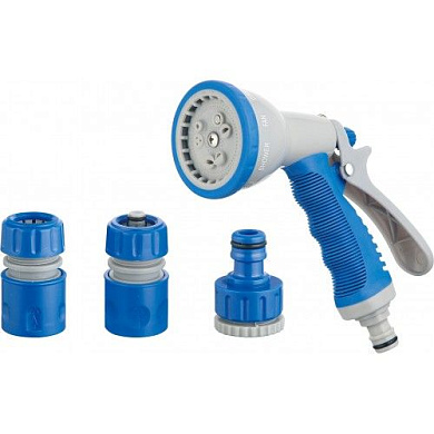 Пистолет-распылитель для полива в комплекте с фитингами для шлангов, набор 4 пр 1/2" H-D HD-G1807